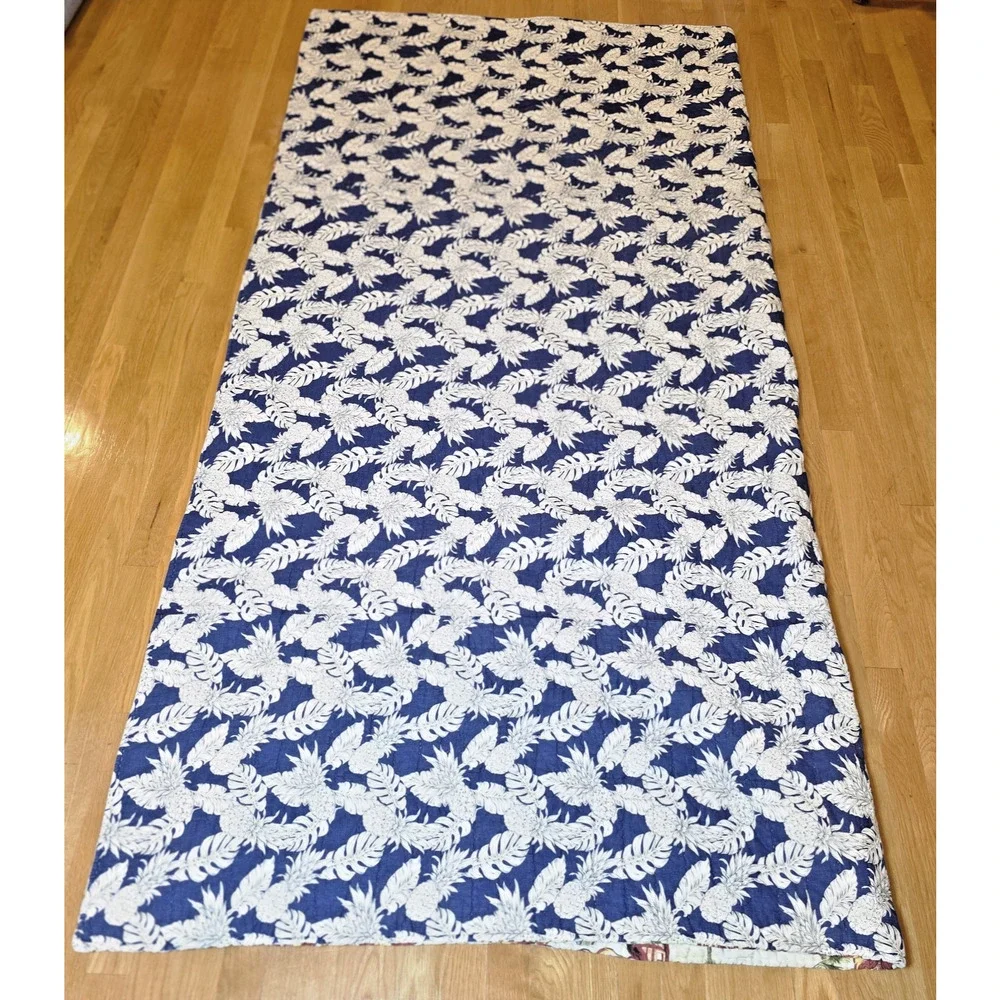 Dean Miller Queen Surf Hawaii Floral Reversible Quilt Comforter Woodies Coastal